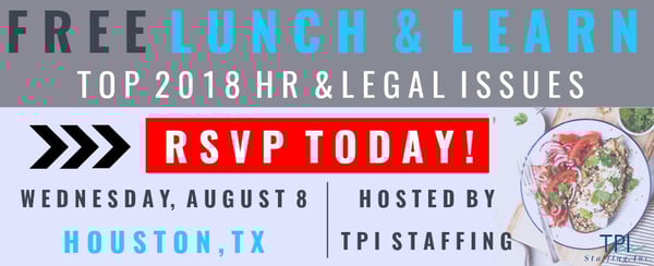 Lunch & Learn 2018 TPI Staffing RSVP Lunch & Learn 2018 TPI Staffing RSVP